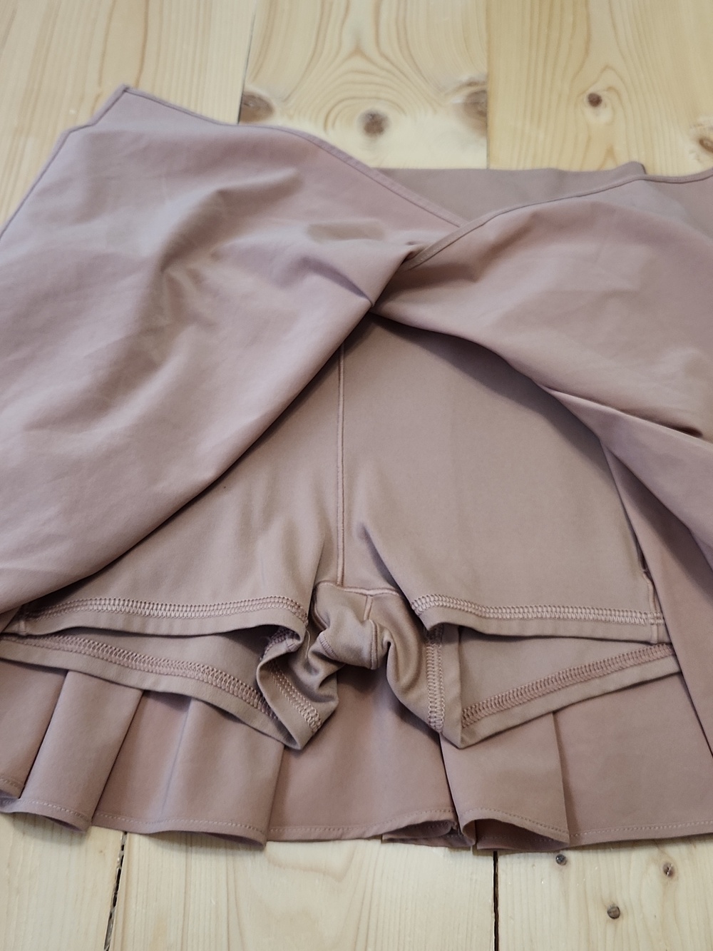 aerie Tan Pleated Mini Skirt - Picture 4 of 14